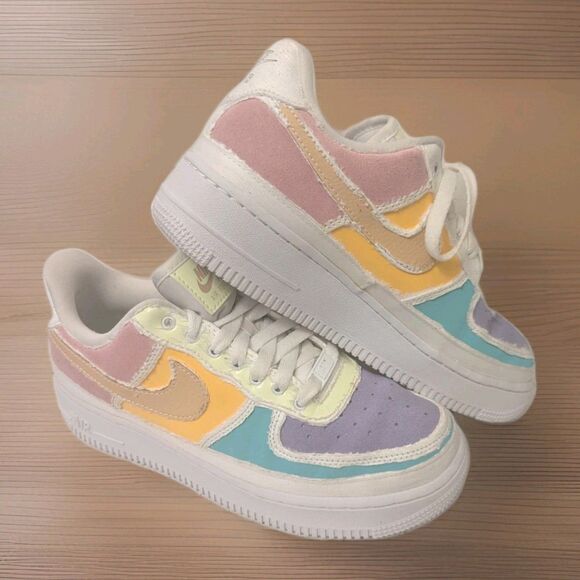 NIKE Air Force 1 Low Tear Away Pastel Reveal Sneakers SZ 7.5 DJ6901-600 - Picture 12 of 16